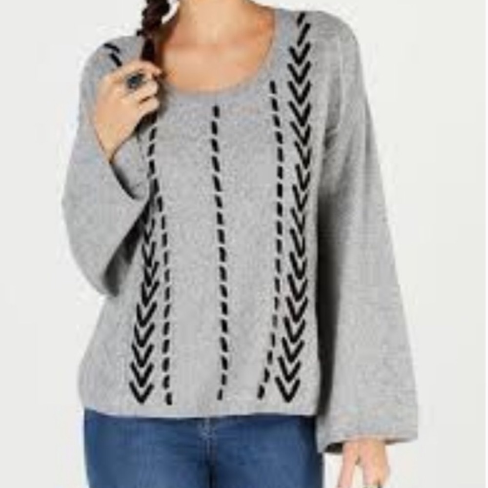 Style and co heather grey pull over sweater
